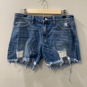 Distressed Denim Cutoffs